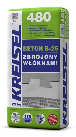 BETON B-25 ZBROJONY WŁÓKNAMI 480