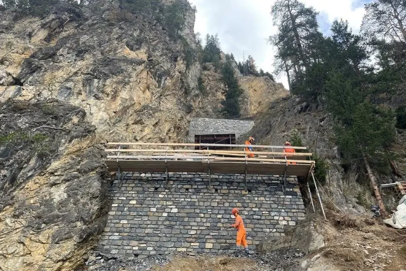 Steinschlagschutzverbauung « Surmin» Neubau Bergün