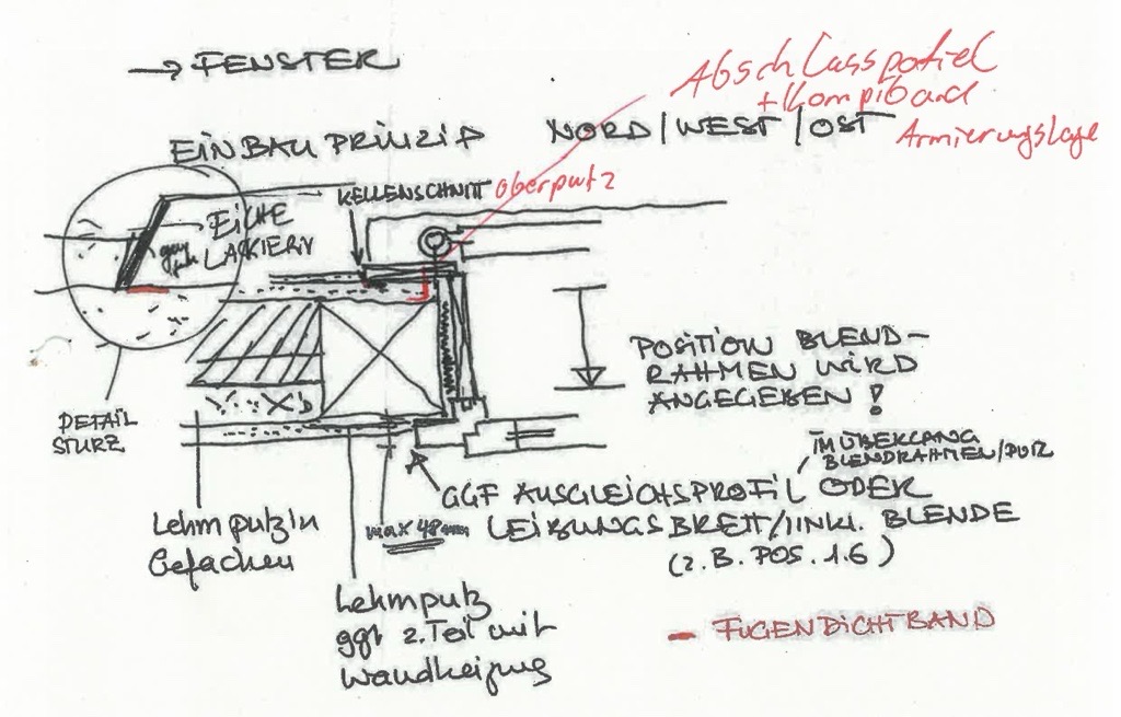 Gelebte Planung: Viele Details wurden direkt  vor Ort zusammen mit den beteiligten  Beratern und Handwerken besprochen und  skizziert 