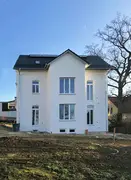 Perspektive auf die Gründerzeitvilla in Amberg von der Vorderseite