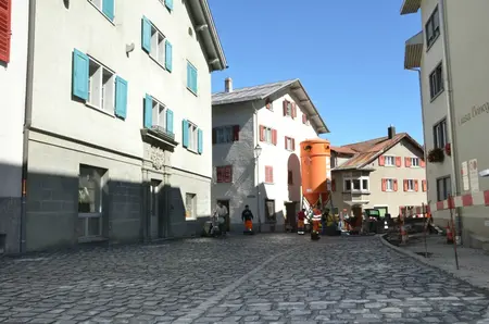 Pavage de la vieille ville « Via Porta Sura » Ilanz