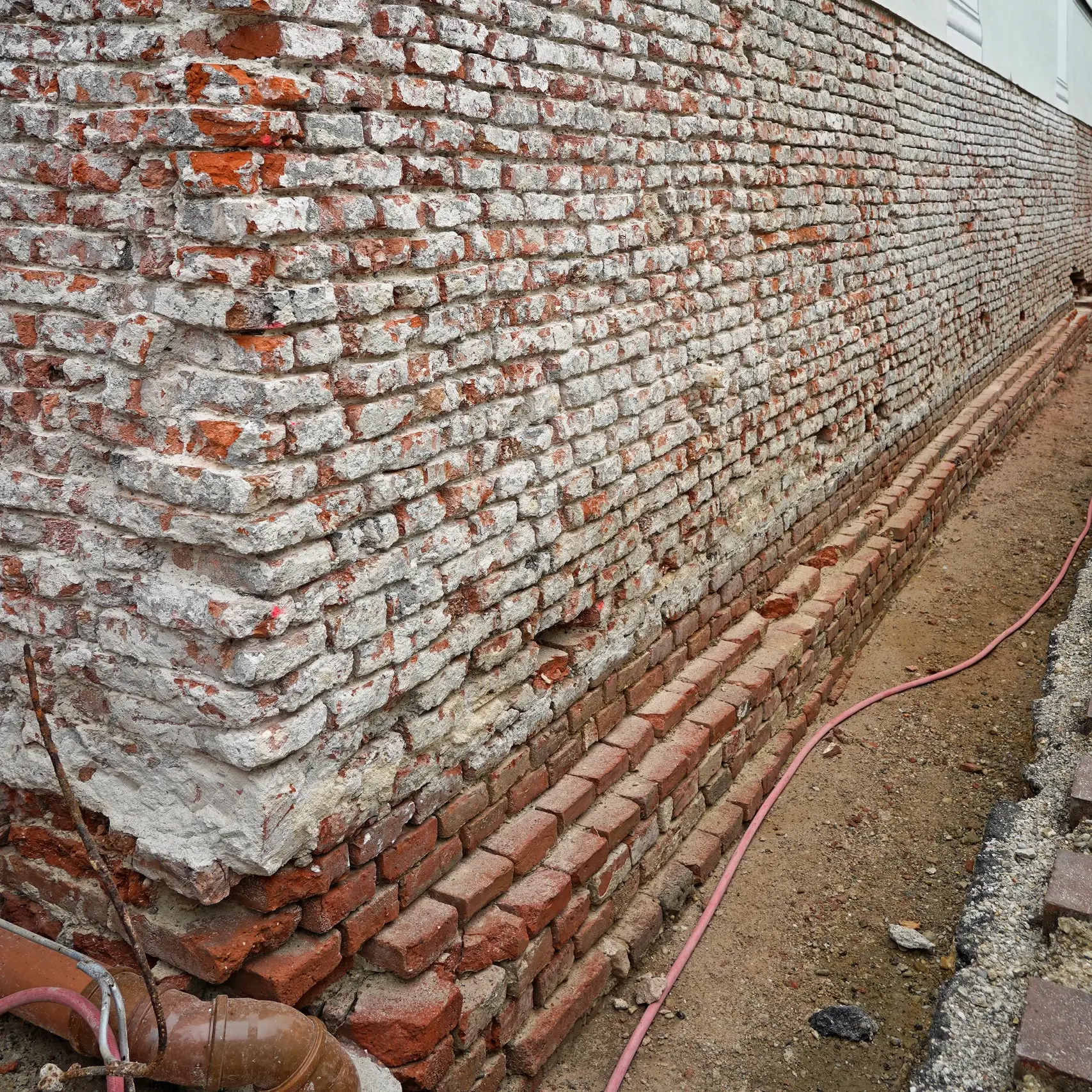 Sanierungsbedürftiger Sockelbereich