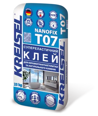 NANOFIX T07 Супереластичний клей для керамогранітної плитки та