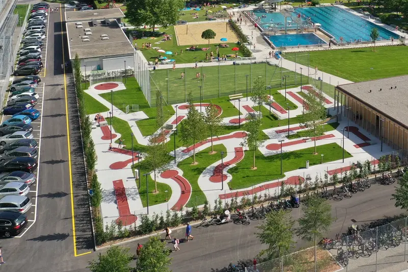 Sportanlage «Rietwis» Minigolf Pflästerung Neubau Wattwil