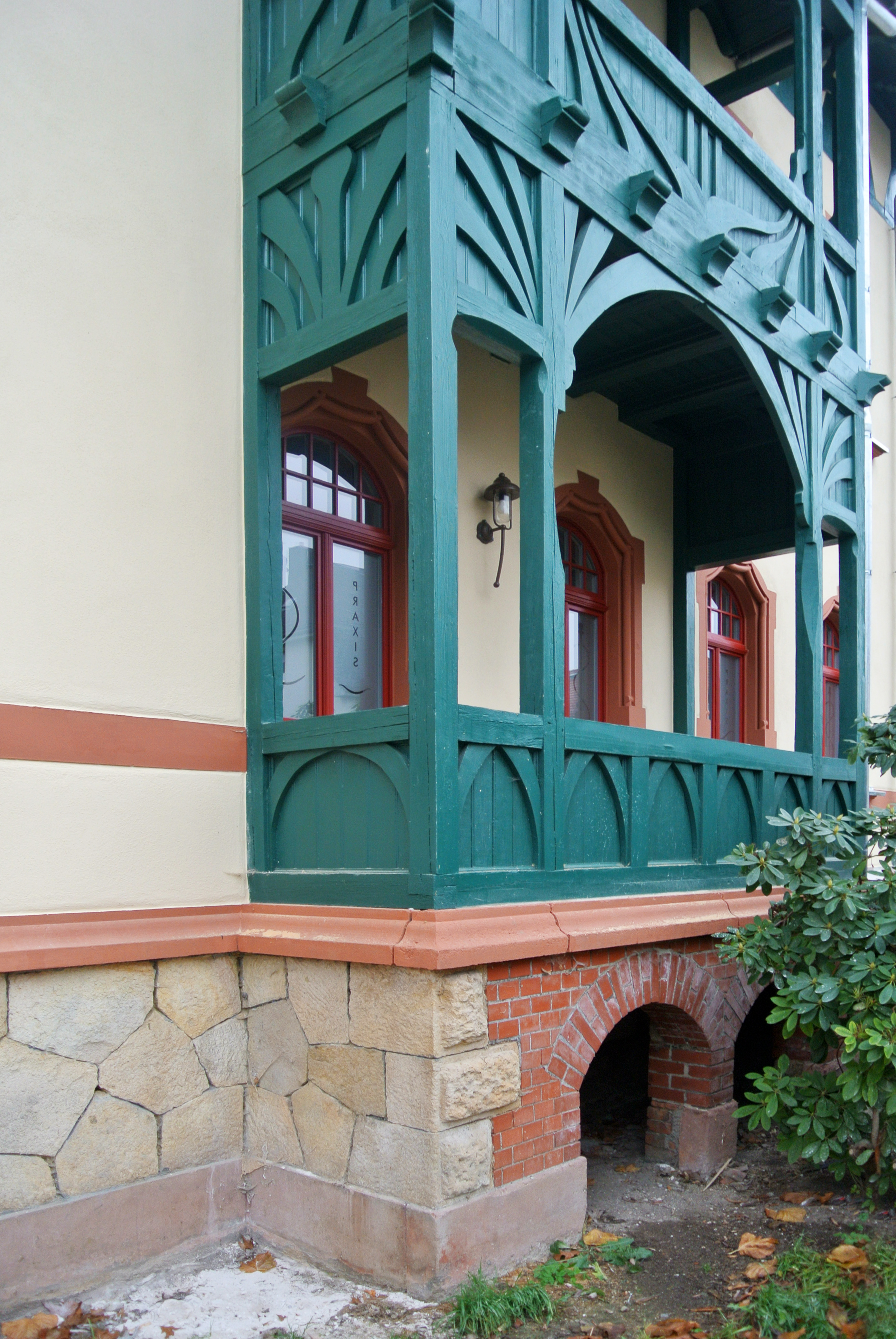 Detailed view of the renovation project.