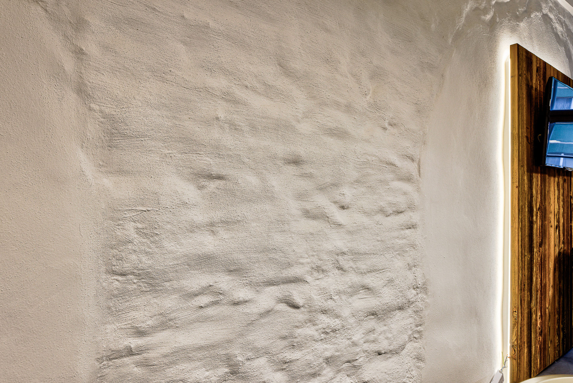 Sanierte Putzstruktur im Innenraum des Amtshauses Gotha