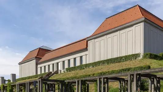 Exterior view of the renovated Mathildenhöhe in Darmstadt 