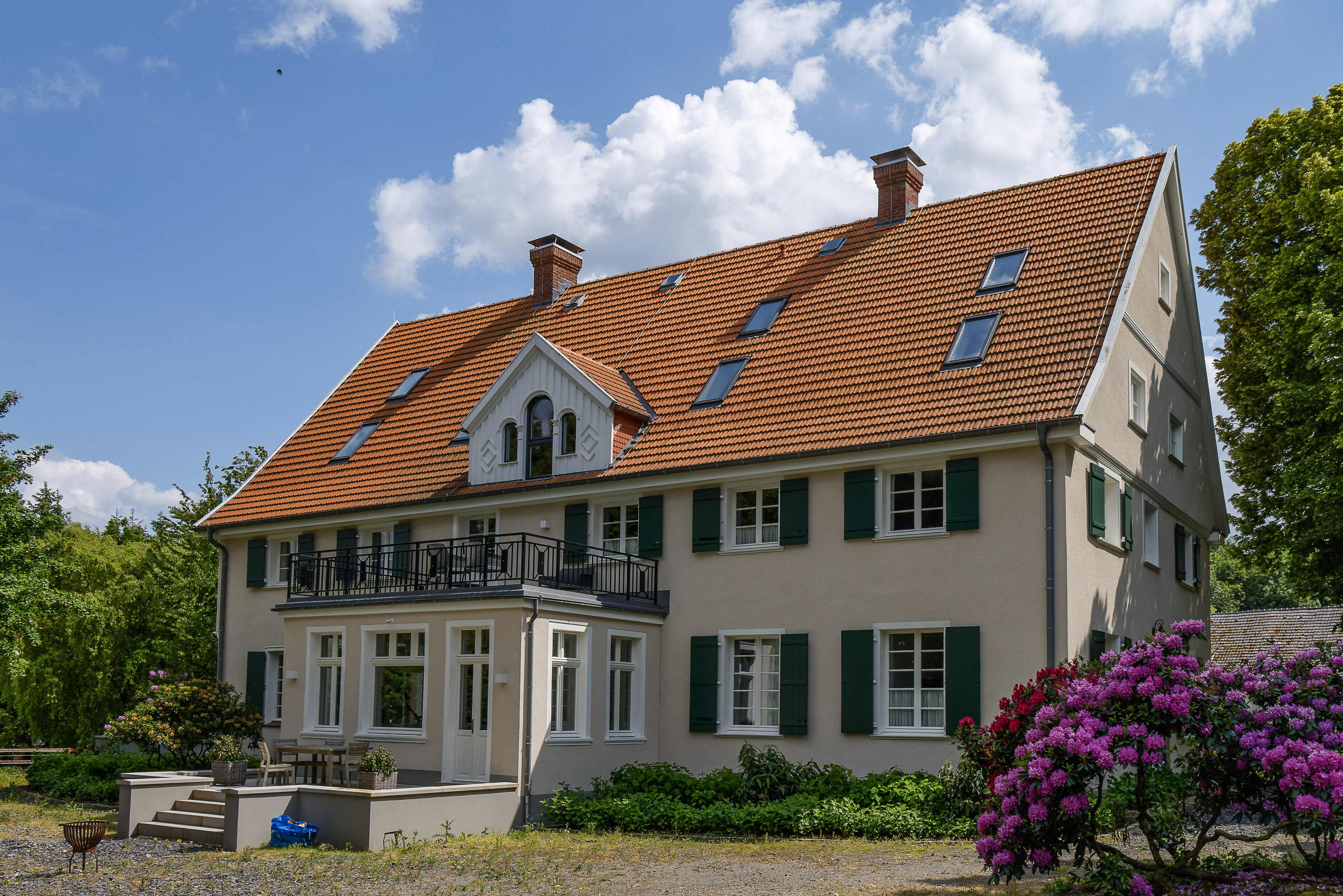 Rittergut Schafhausen von der Gartenseite 