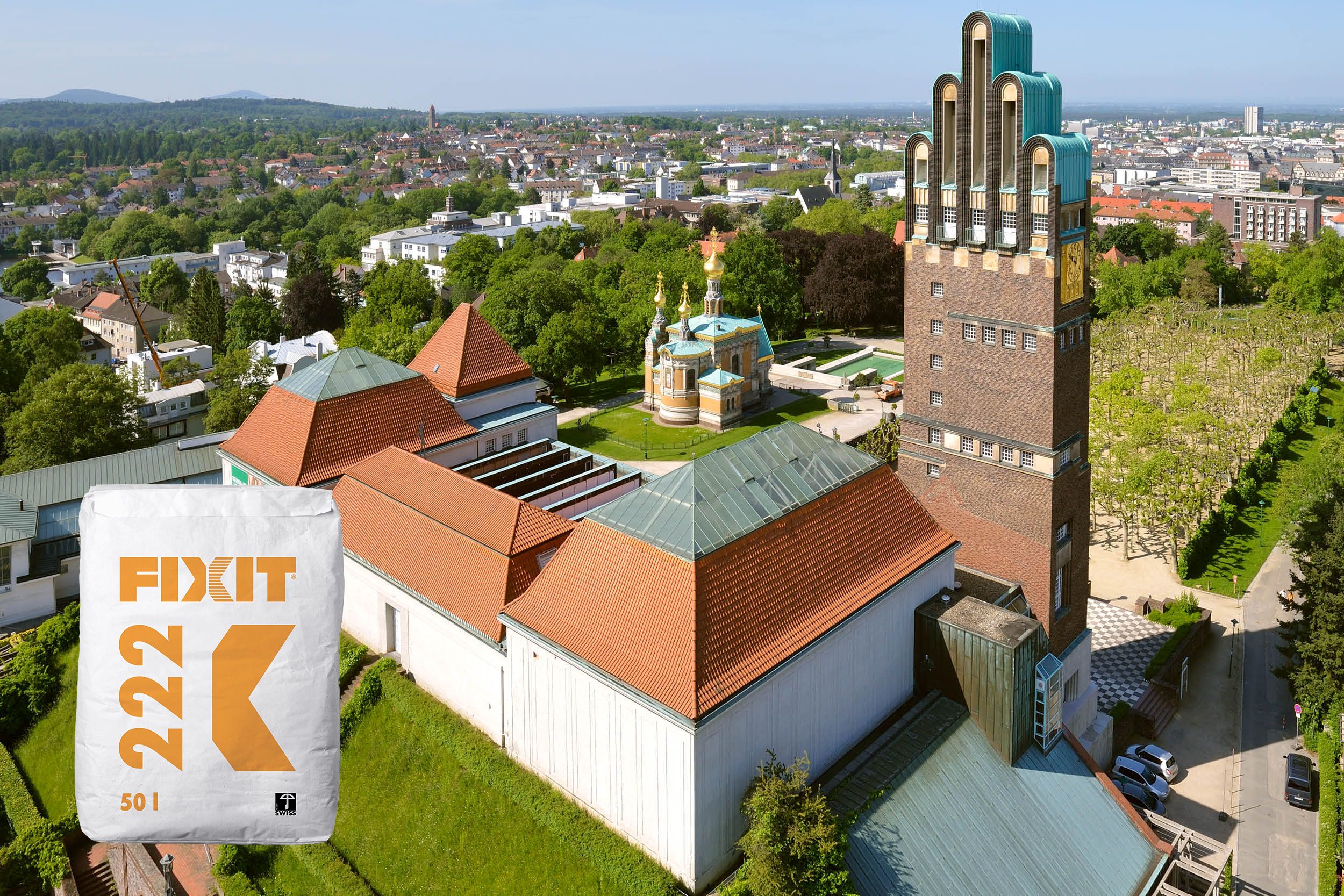 Sanierung der Mathildenhöhe in Darmstadt mit Wärmedämmputz