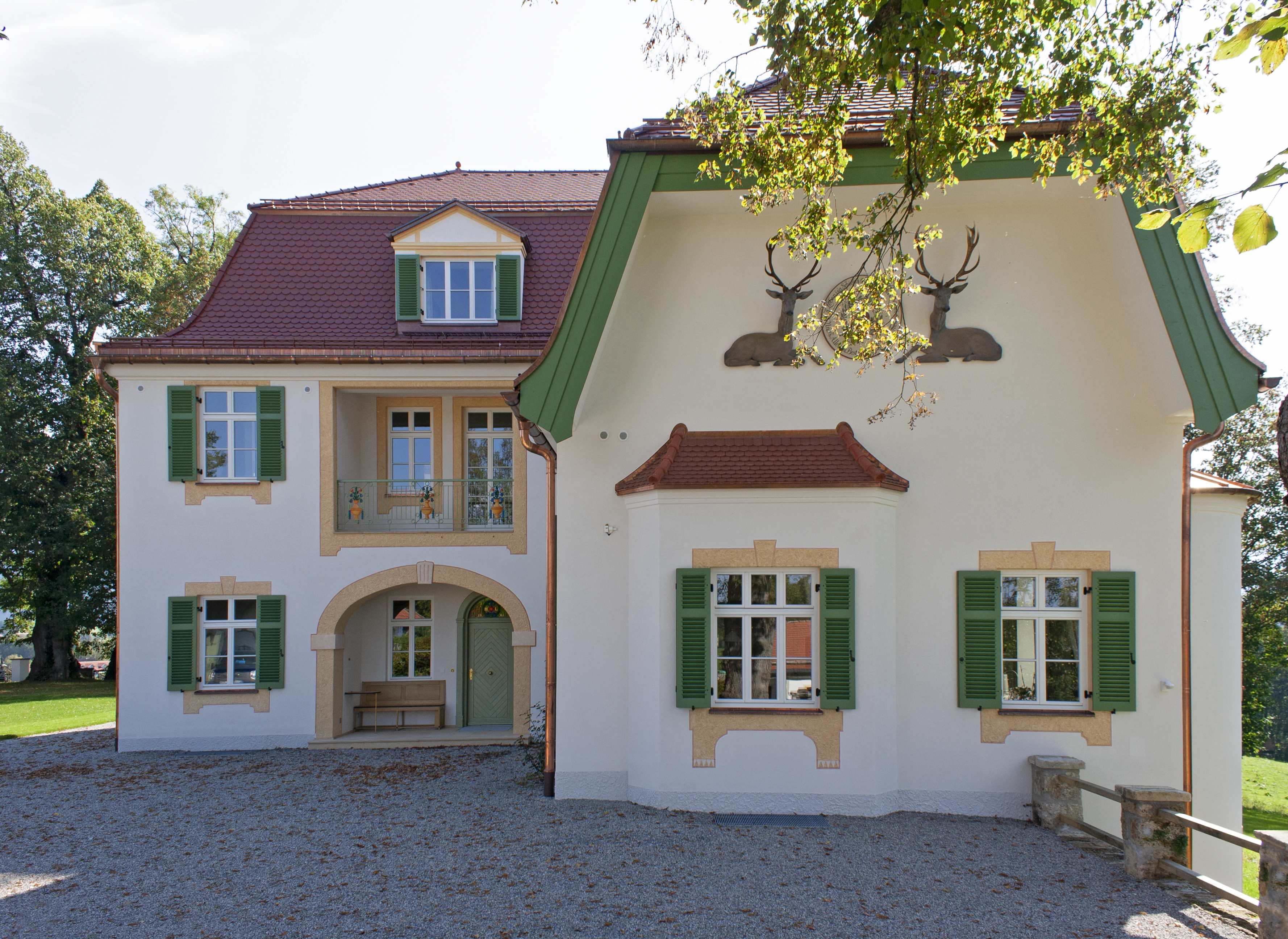 Blick auf den Innenhof der Gabriel von Seidl-Vila