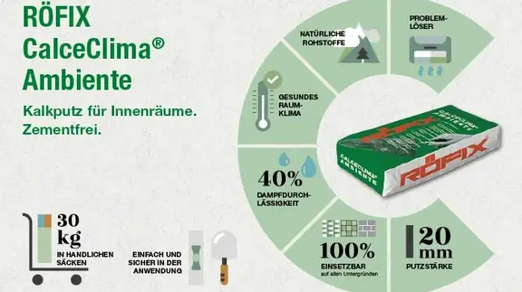 RÖFIX CalceClima® Ambiente Kalk-Innenputz