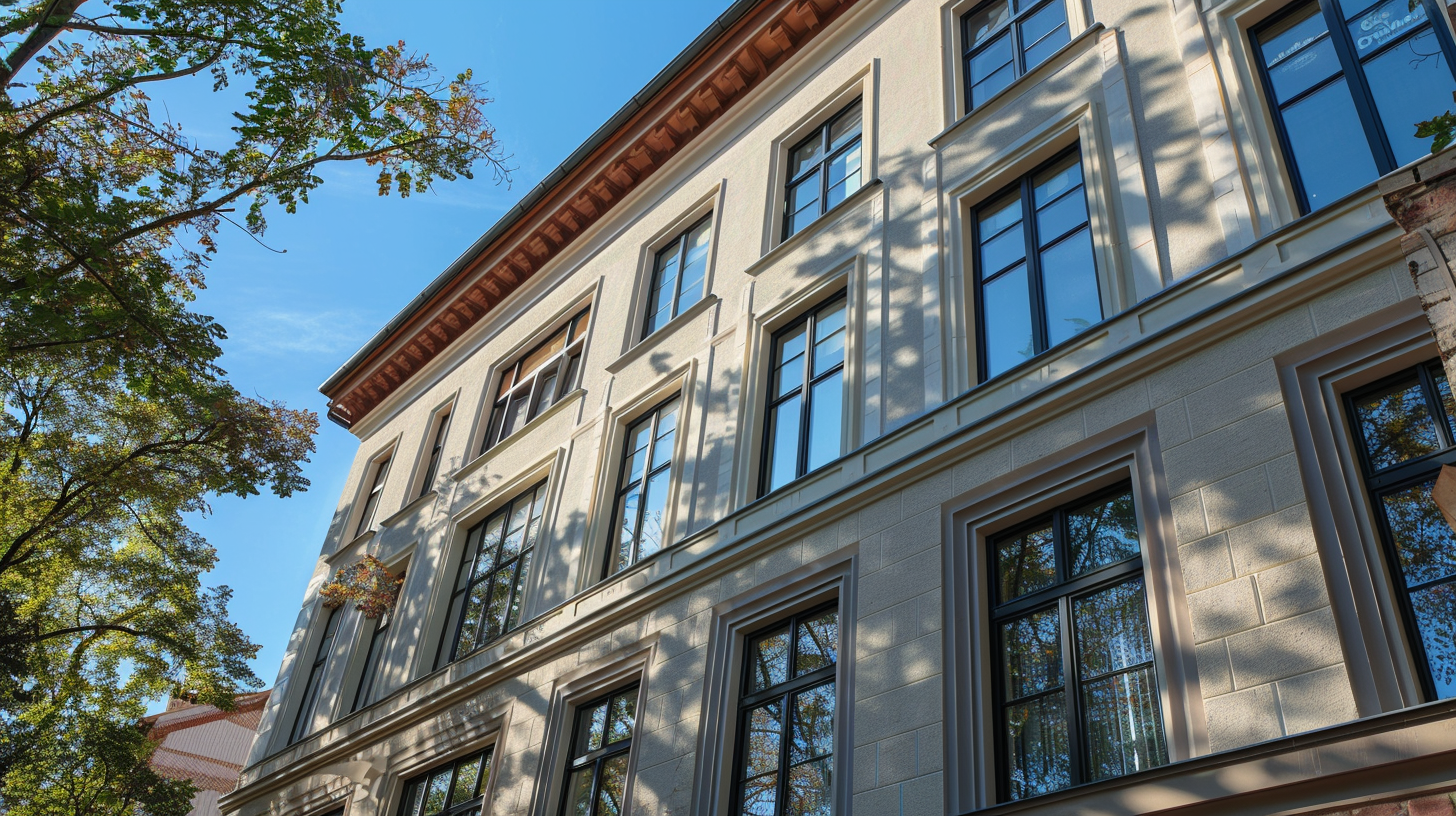 Die Außenfassade eines Gebäudes