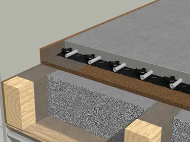 Verarbeitungsgrafik von POR® Schaummörtel im Holzbau