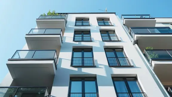 Außenfassade eines Mehrstöckigen Hauses