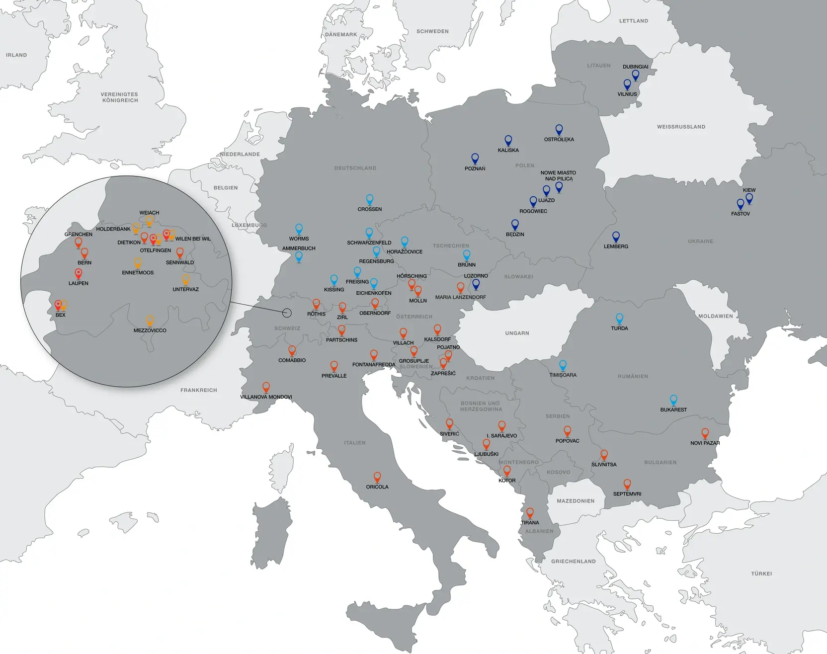 Standorte der FIXIT GRUPPE