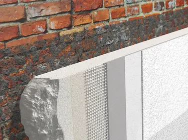 Dämmputzsystem mit Dämmputz auf Naturkalkbasis