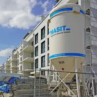 Silo von HASIT auf einer Baustelle