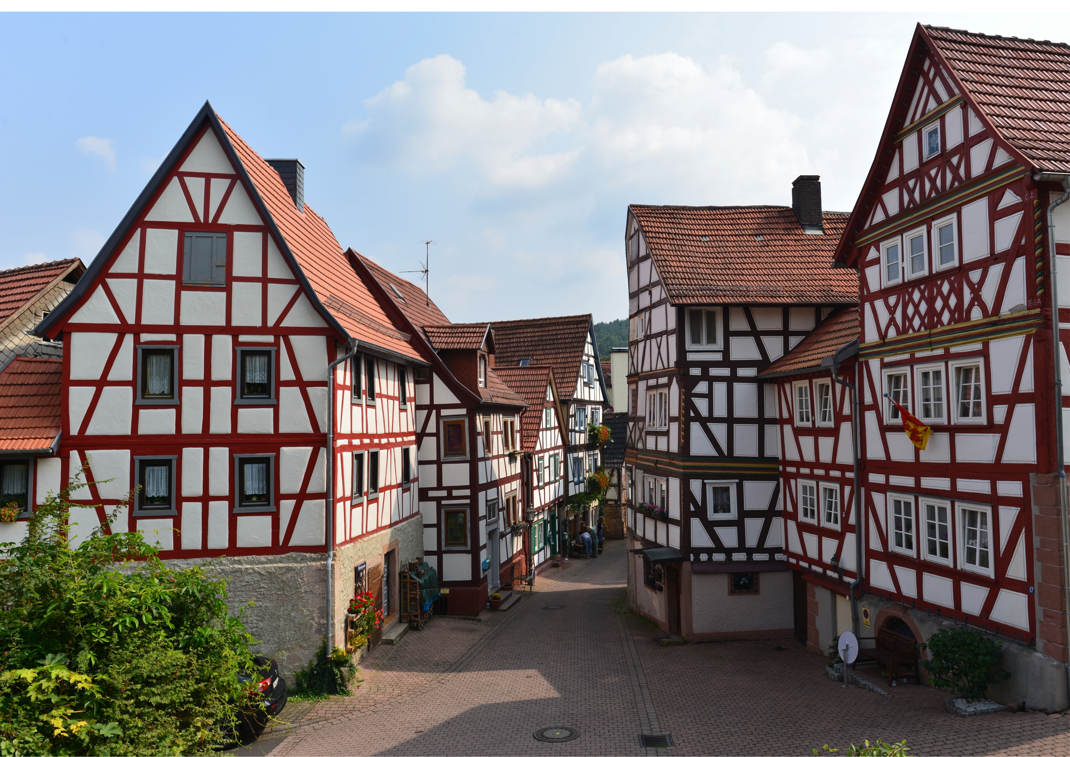 Eine Altstadt mit Fachwerkhäusern – wir bieten die richtige Dämmung!