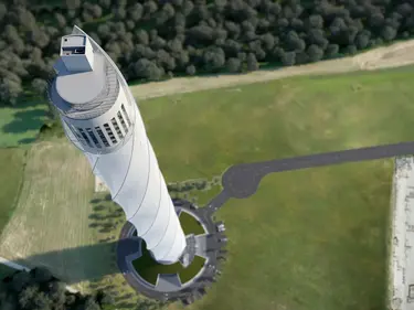 Dünnlagenputz für Thyssenkrupp Testturm in Essen