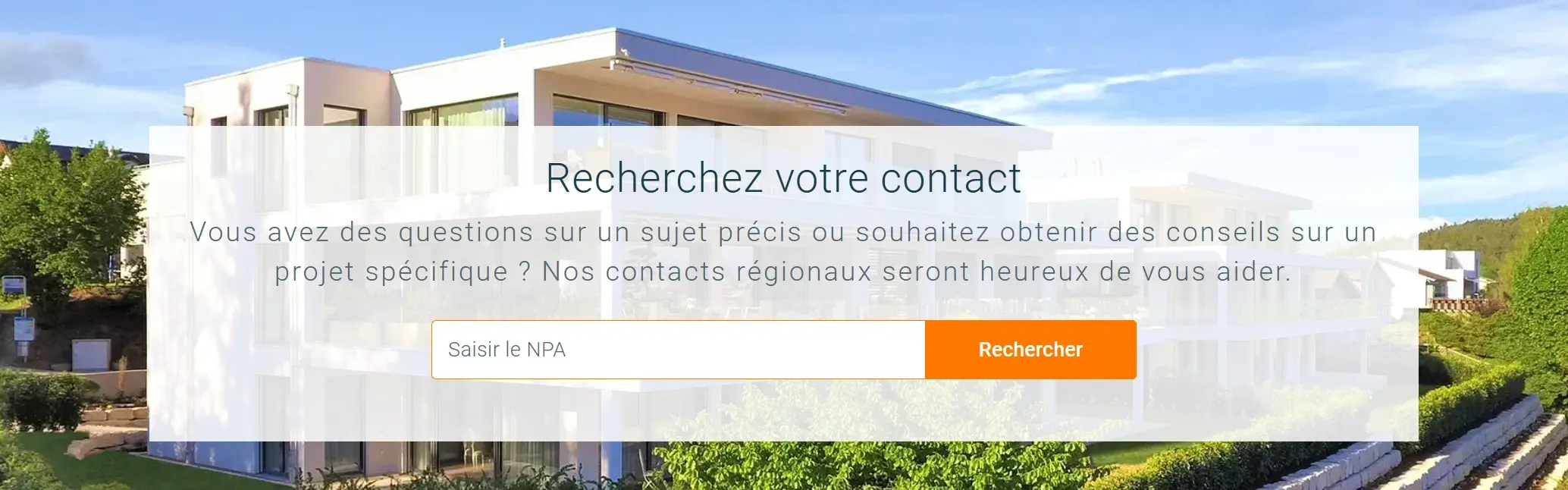 Capture d'écran de la fonction de recherche des interlocuteurs Fixit par code postal