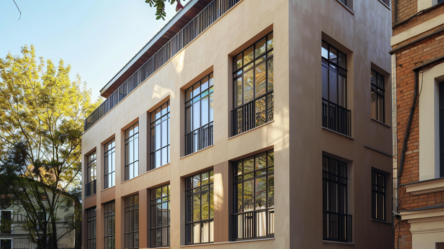 Außenfassade eines modernen Gebäudes