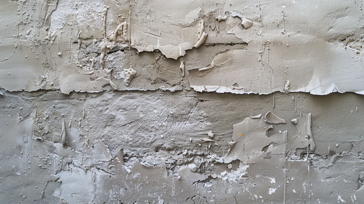 Alter, abgenutzter Putz an einer Fassade