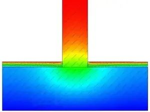 Isothermenverlauf an einer Trennwand 