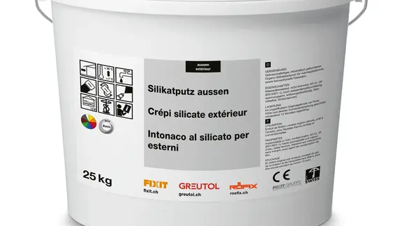 Produkteimer mit Greutol Silikatputz aussen