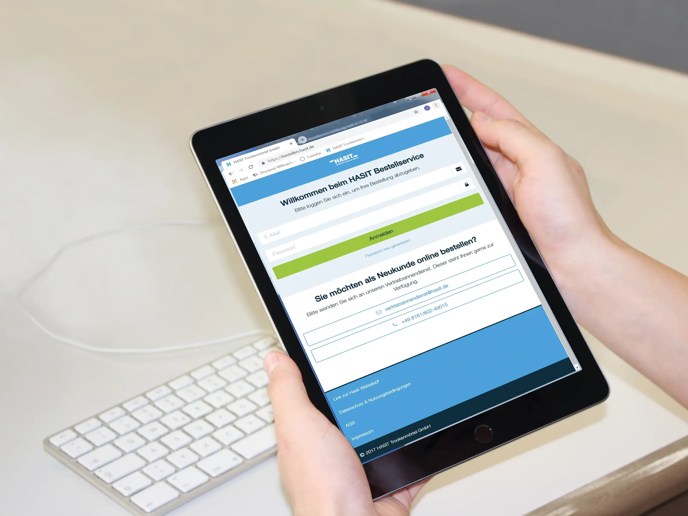 IPad mit Online-Bestellservice