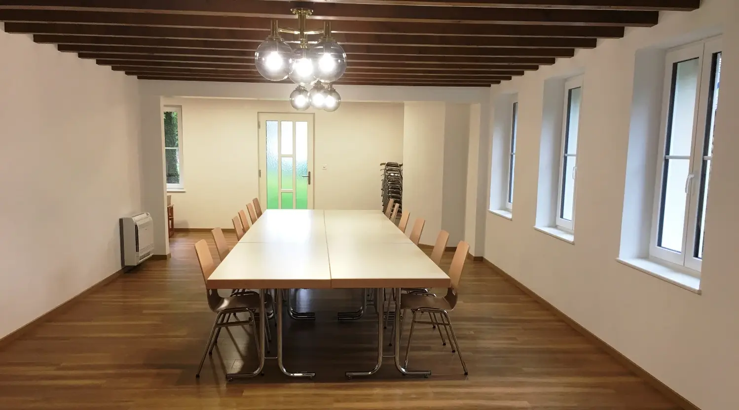 Pfarrsaal Innendämmung Bassecourt fixit 222 aerogel