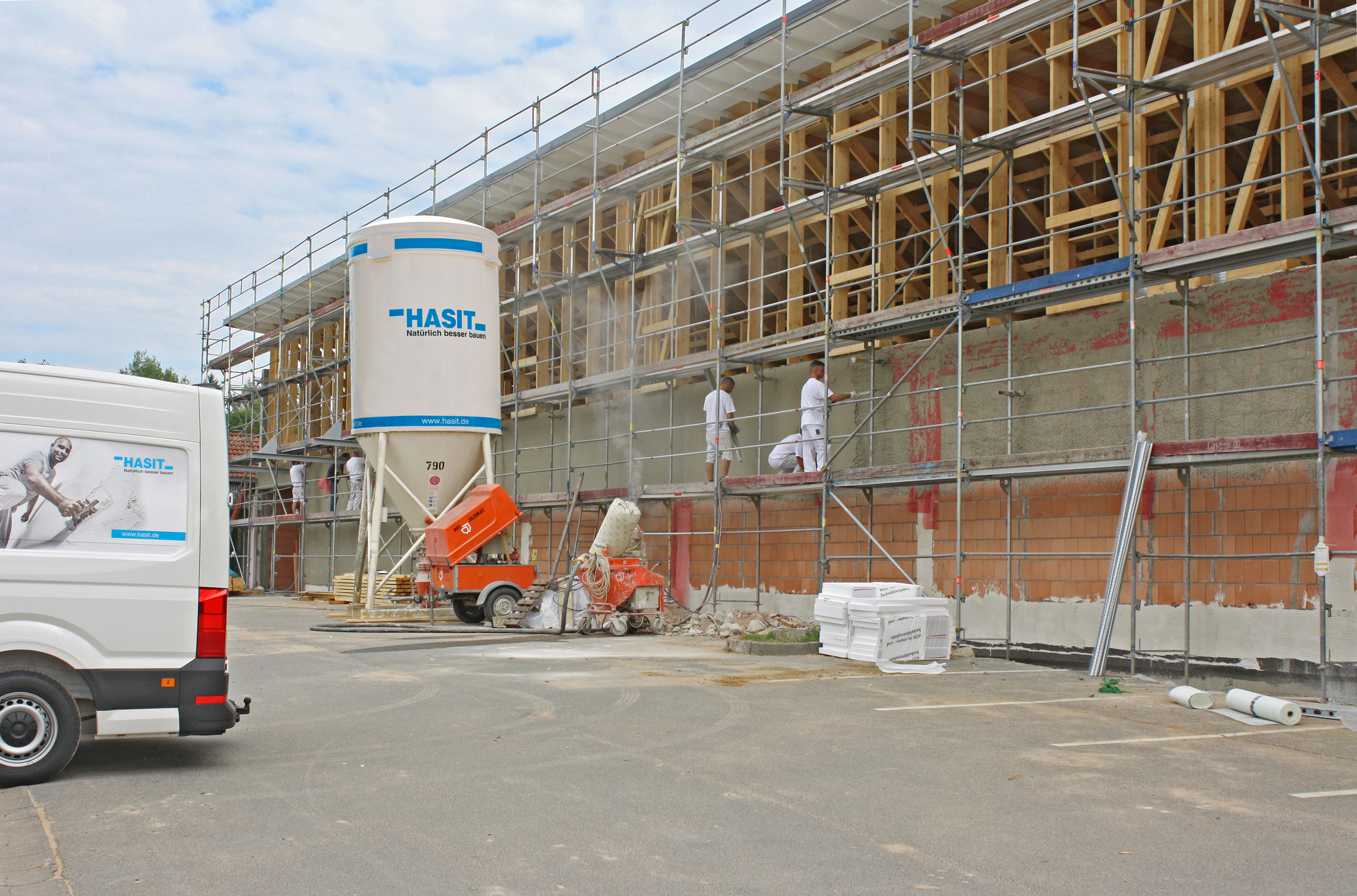 Ein Silo auf einer Baustell