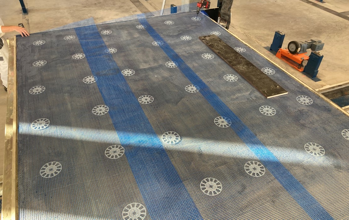 Armierungsgewebe auflegen