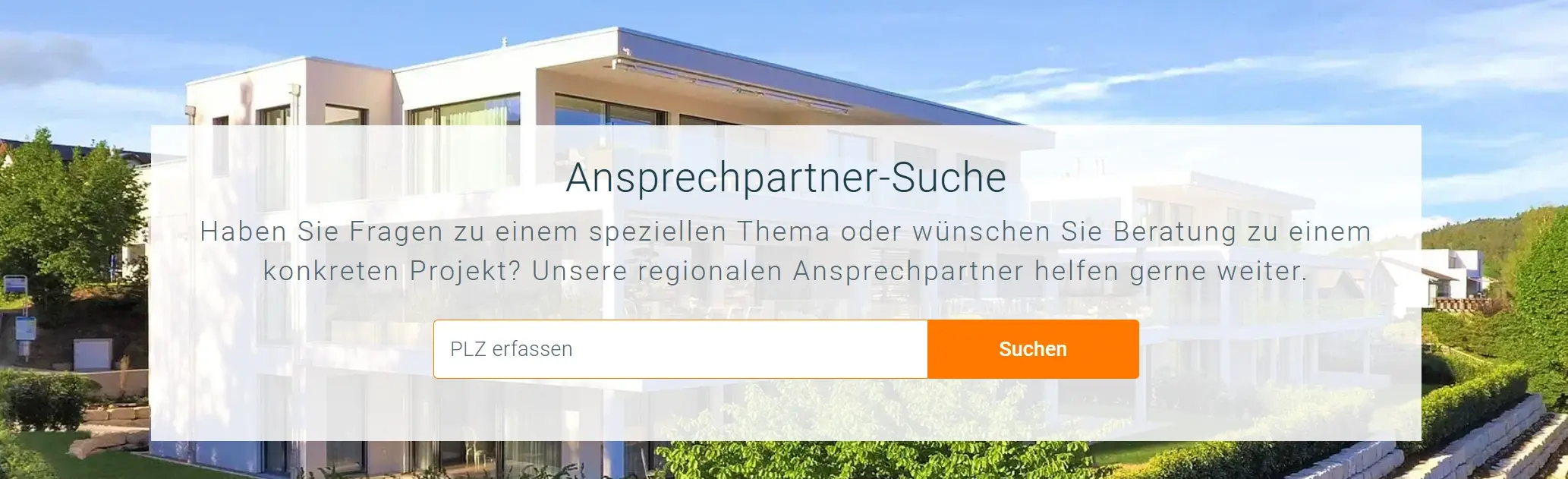 Screenshot der Suchfunktion für Fixit Ansprechpartner per PLZ