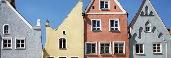 Oberer Hälfte des denkmalgeschützten Herrenhaus von außen