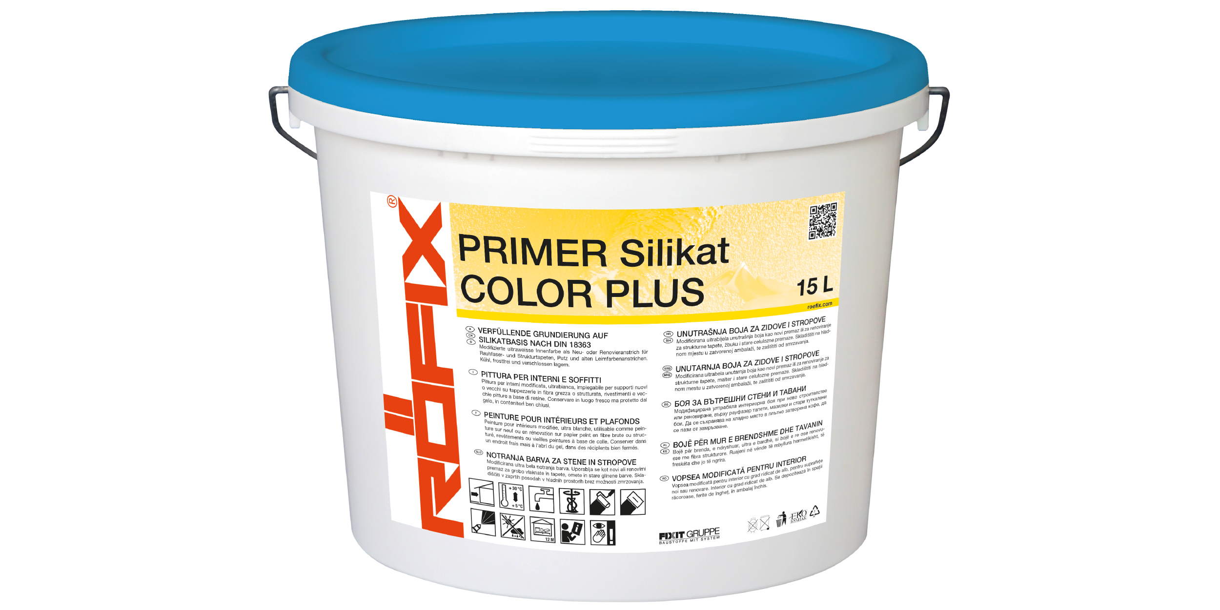 ROFIX PRIMER Silikat COLOR PLUS-15L-bianco