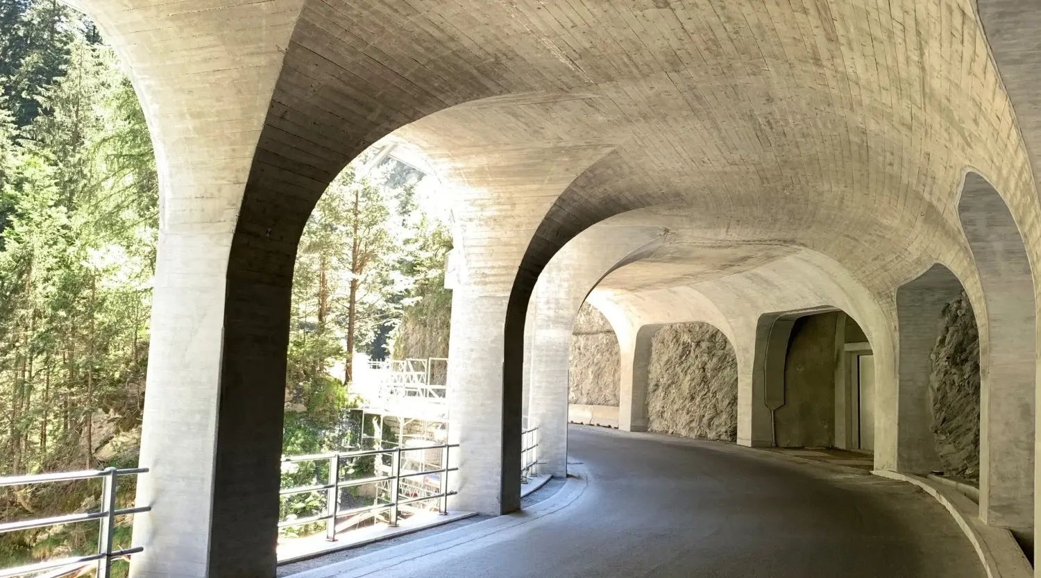 Galerie Viamala 1 réfection du béton Zillis