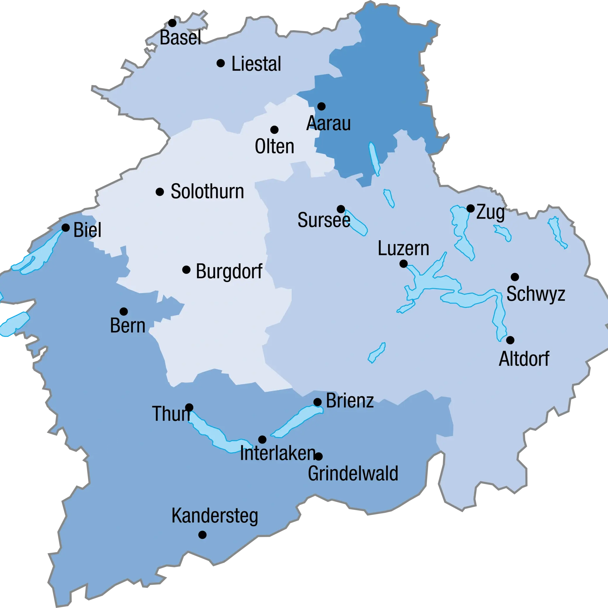 Fixit Region Mitte Karte mit Vertriebsregionen 