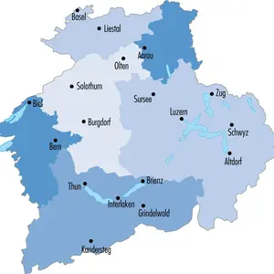 Fixit Région Centre : carte avec Kantongen et grandes villes