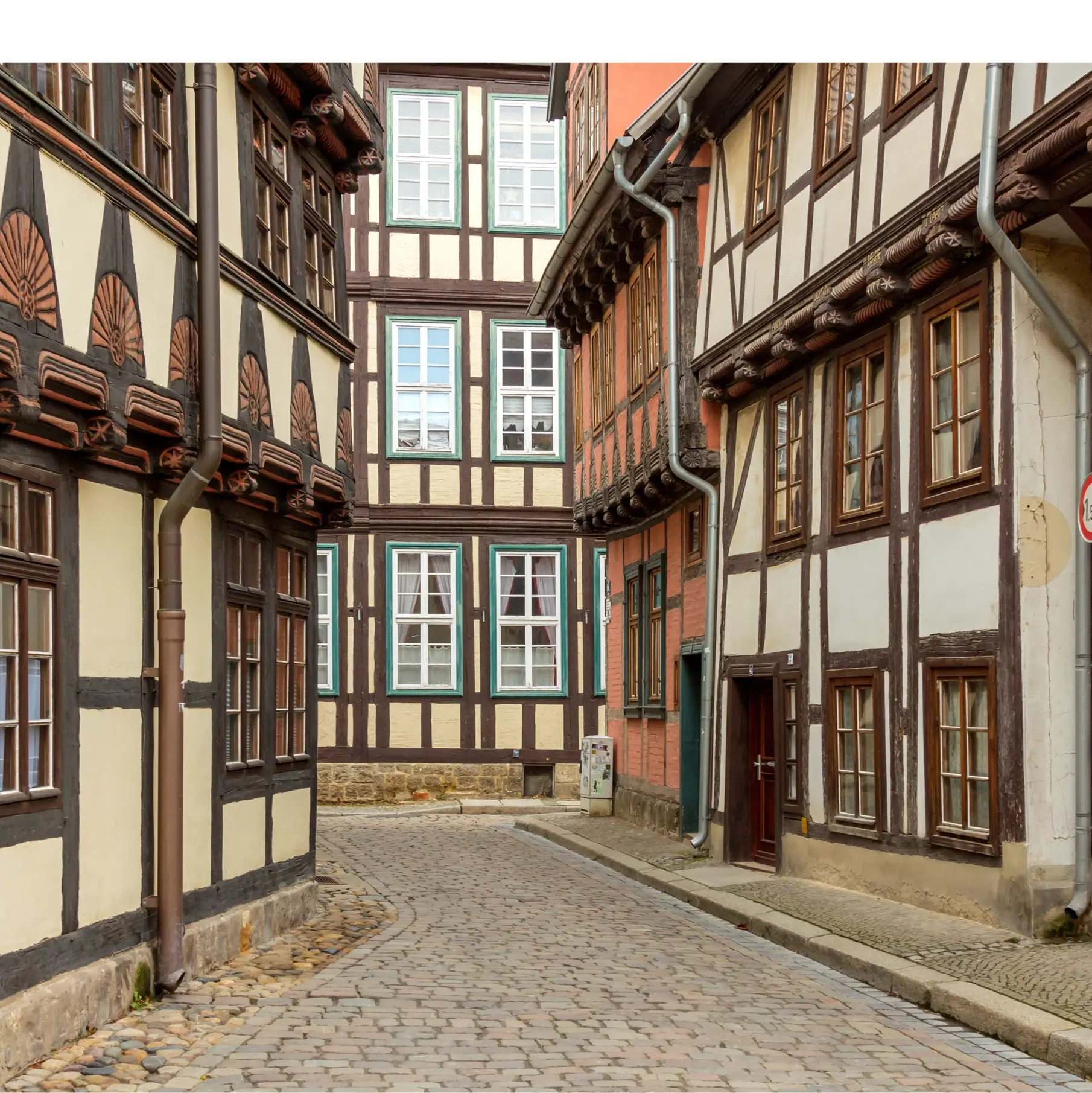 Fachwerkgebäude in historischer Altstadt
