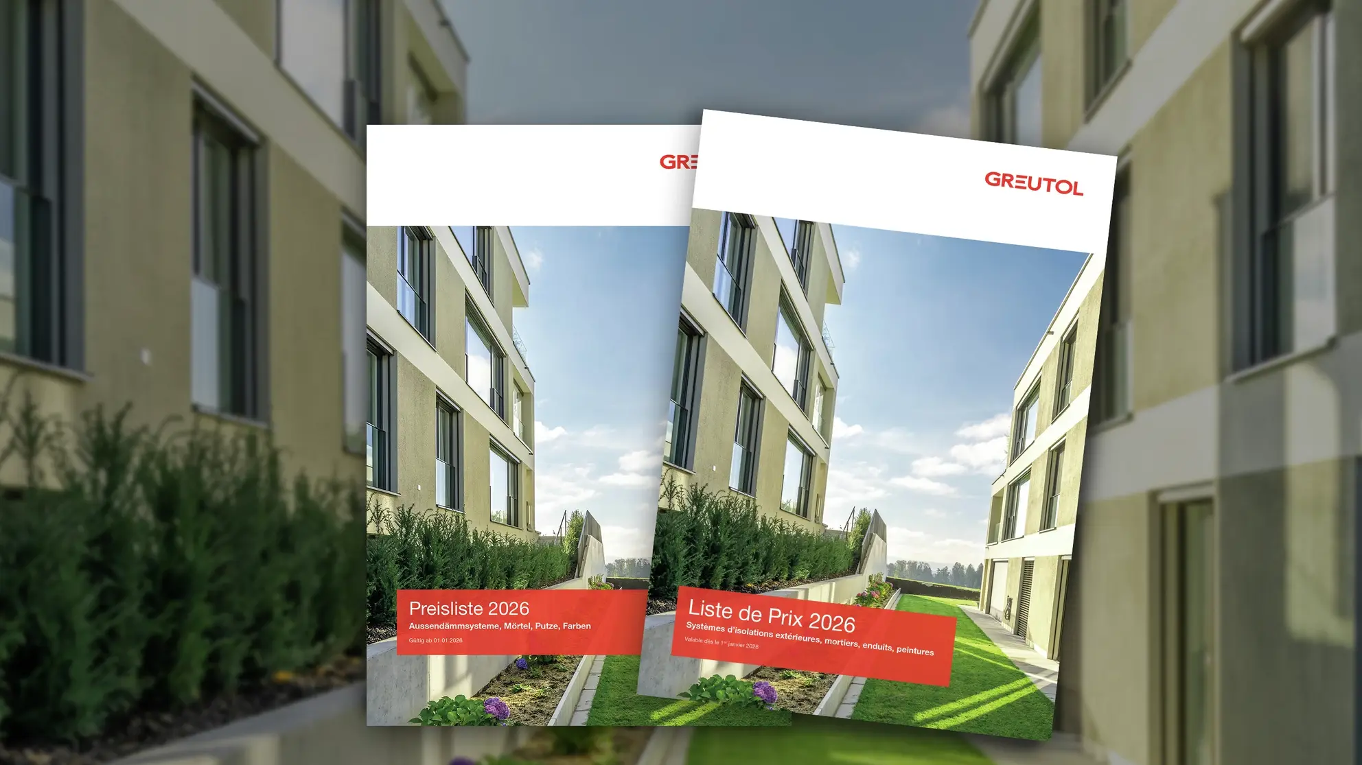 Fotomontage Greutol Preislisten Titelbilder auf dem Titelbildfoto