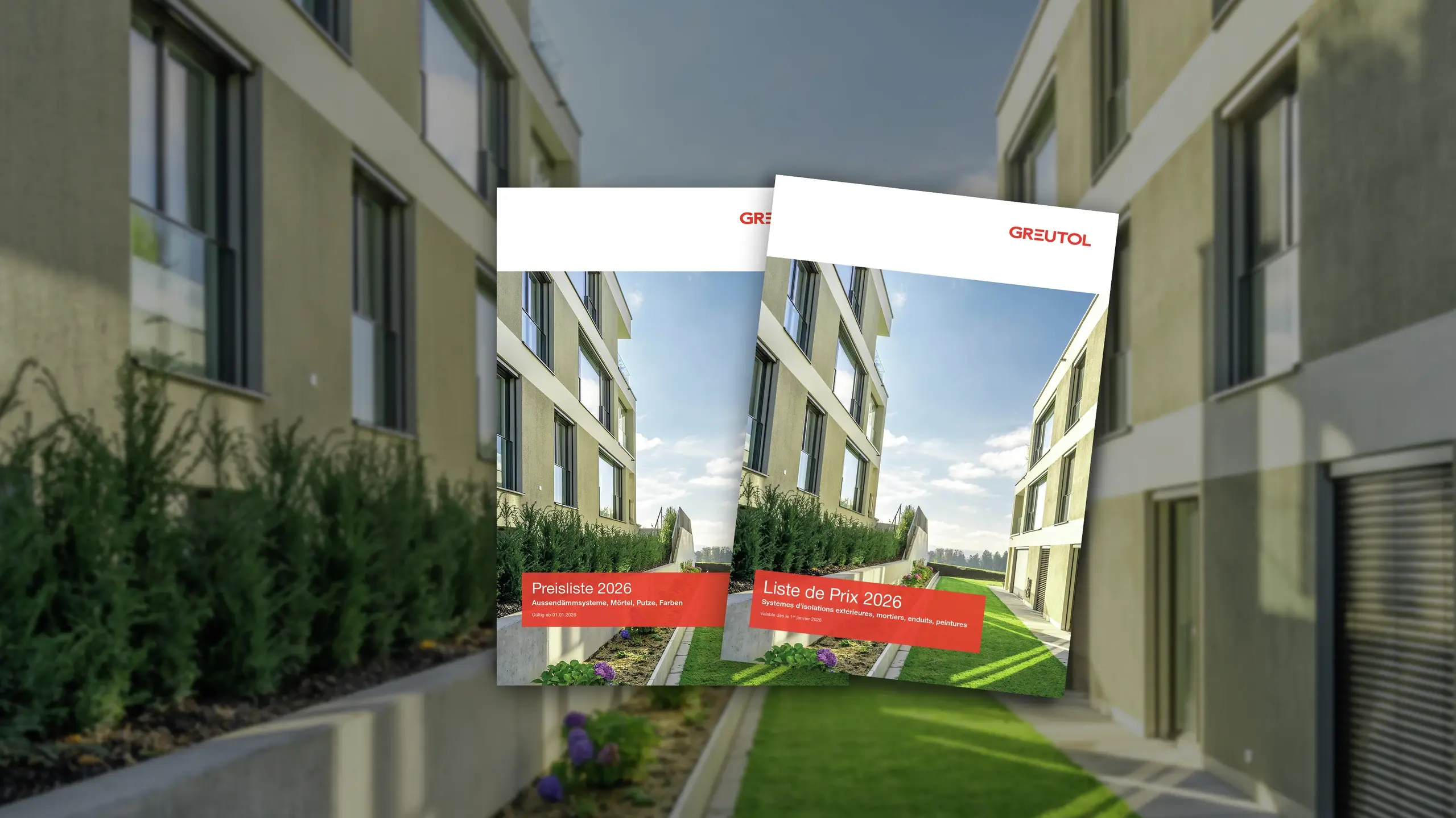 Fotomontage Greutol Preislisten Titelbilder auf dem Titelbildfoto