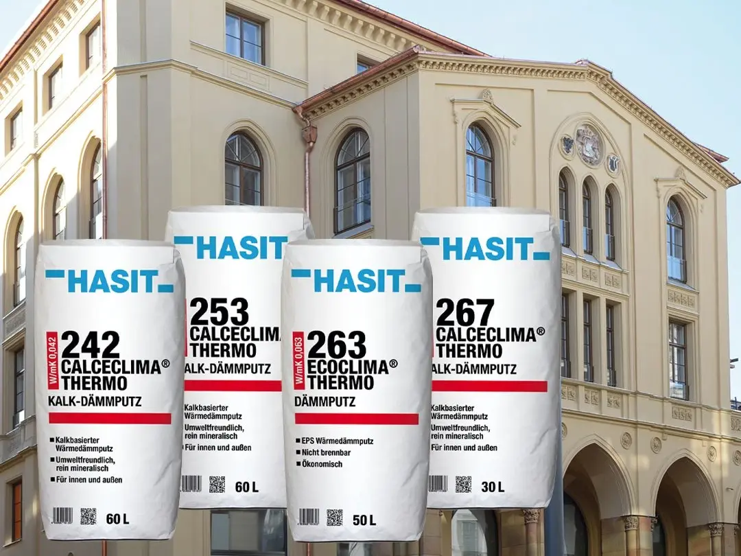 Produktbilder unserer Wärmedämmputze im neuen Layout und mit neuen Namen.