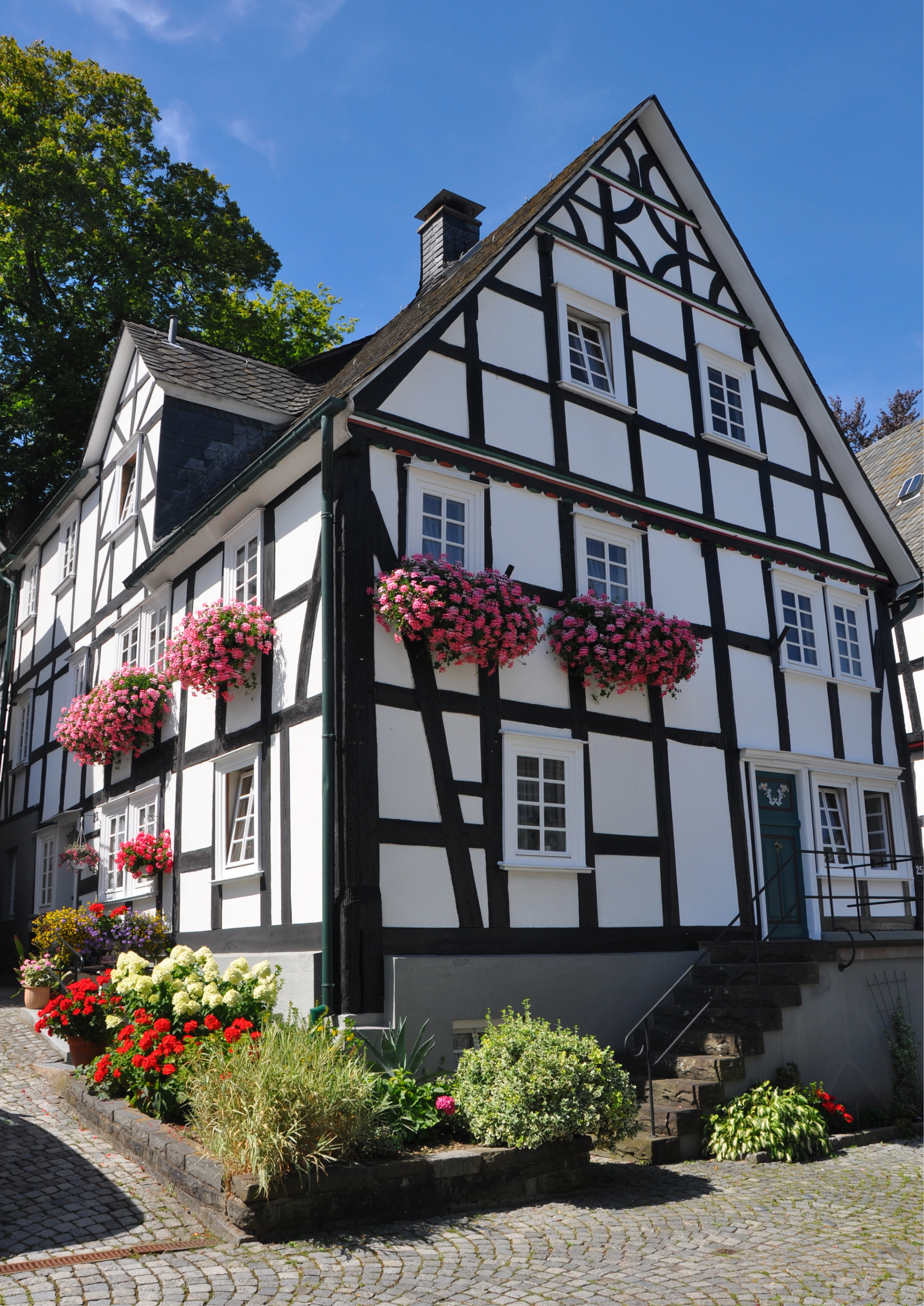  A renovated half-timbered house