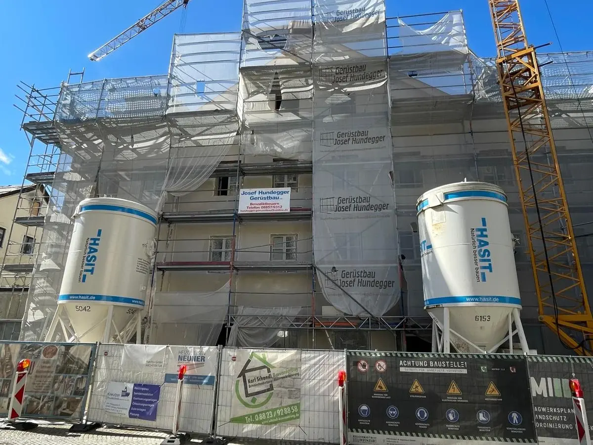 Referenzprojekt während der Sanierungsarbeiten