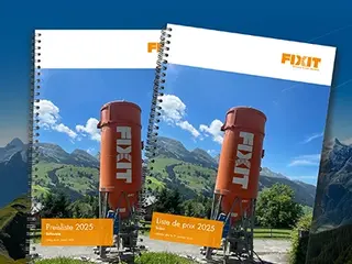 Fotomontage Fixit Preisliste 2025 auf einem KI-generierten Hintergrund