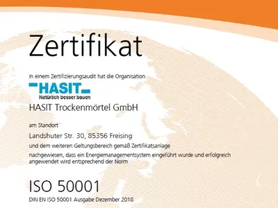 Zertifikat DIN EN ISO 50001:2018