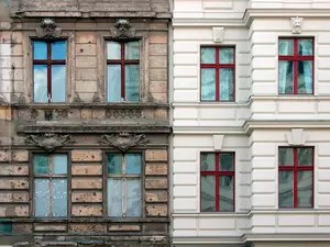 Historisches Gebäude vorher nachher