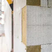 Ecke des Gebäudes im Umbau.