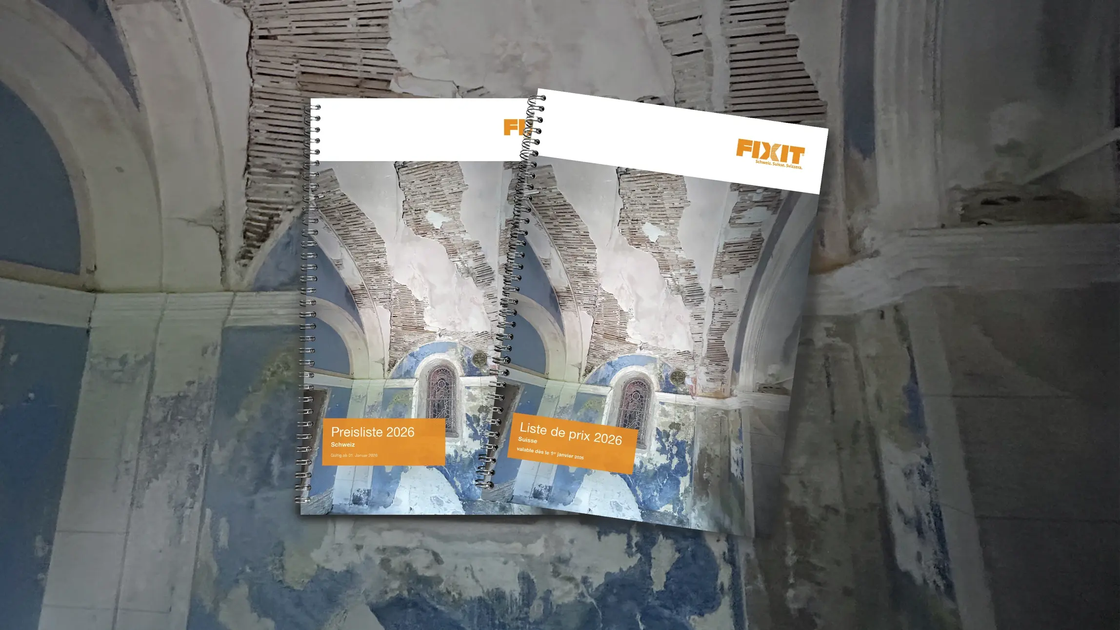 Photomontage Fixit liste de prix 2026 sur un fond généré par l'IA