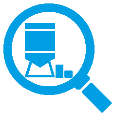 Silo im Fokus auf der Lupe Abbildung